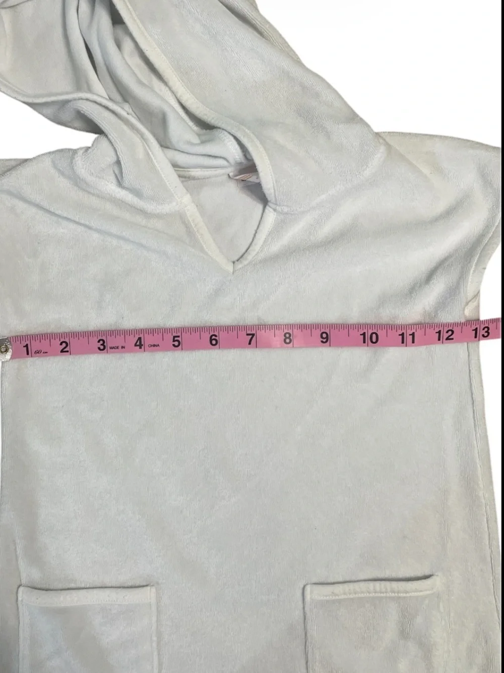 Cat & Jack White Terry Hooded Pullover Swim Suit Cover Up